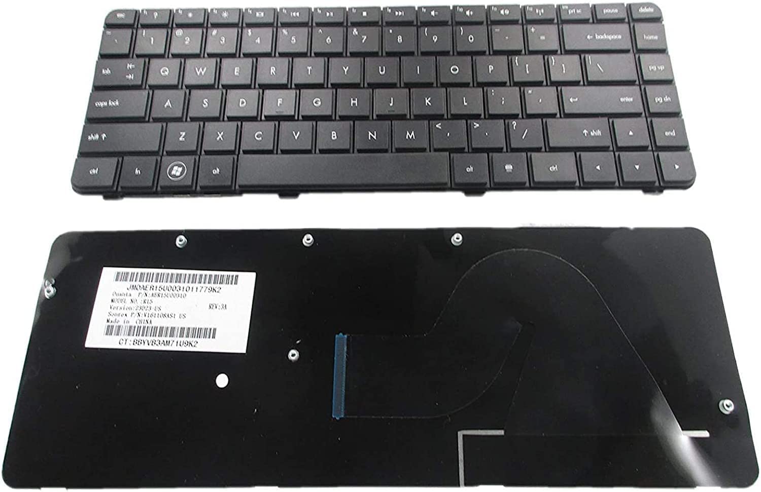 Wistar Laptop Keyboard Compatible for HP COMPAQ PRESARIO CQ42 SERIES CQ42-106TU, CQ42-107TU G42 HP Compaq Presario CQ42 G42-240US G42-303DX G42-154CA G42-328CA CQ42 G42T-200 G42-232 NSK-HU0SQ 01 600175-001 AEAX1U00210 590121-001 9Z.N4RSQ.001 SERIES (Black)
